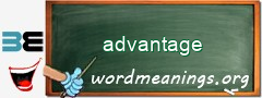 WordMeaning blackboard for advantage